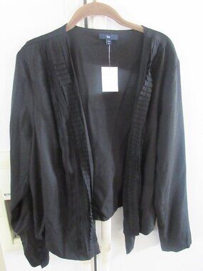 Gap Tuxedo Trip Open Jacket xl new nwt chiffon poly